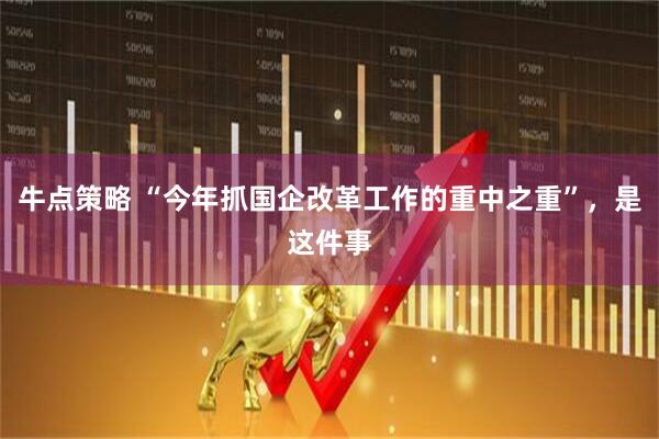 牛点策略 “今年抓国企改革工作的重中之重”，是这件事