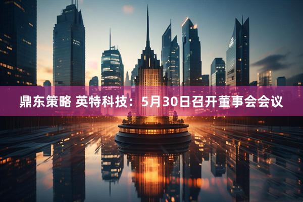 鼎东策略 英特科技：5月30日召开董事会会议