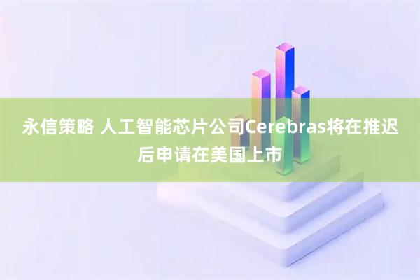 永信策略 人工智能芯片公司Cerebras将在推迟后申请在美国上市